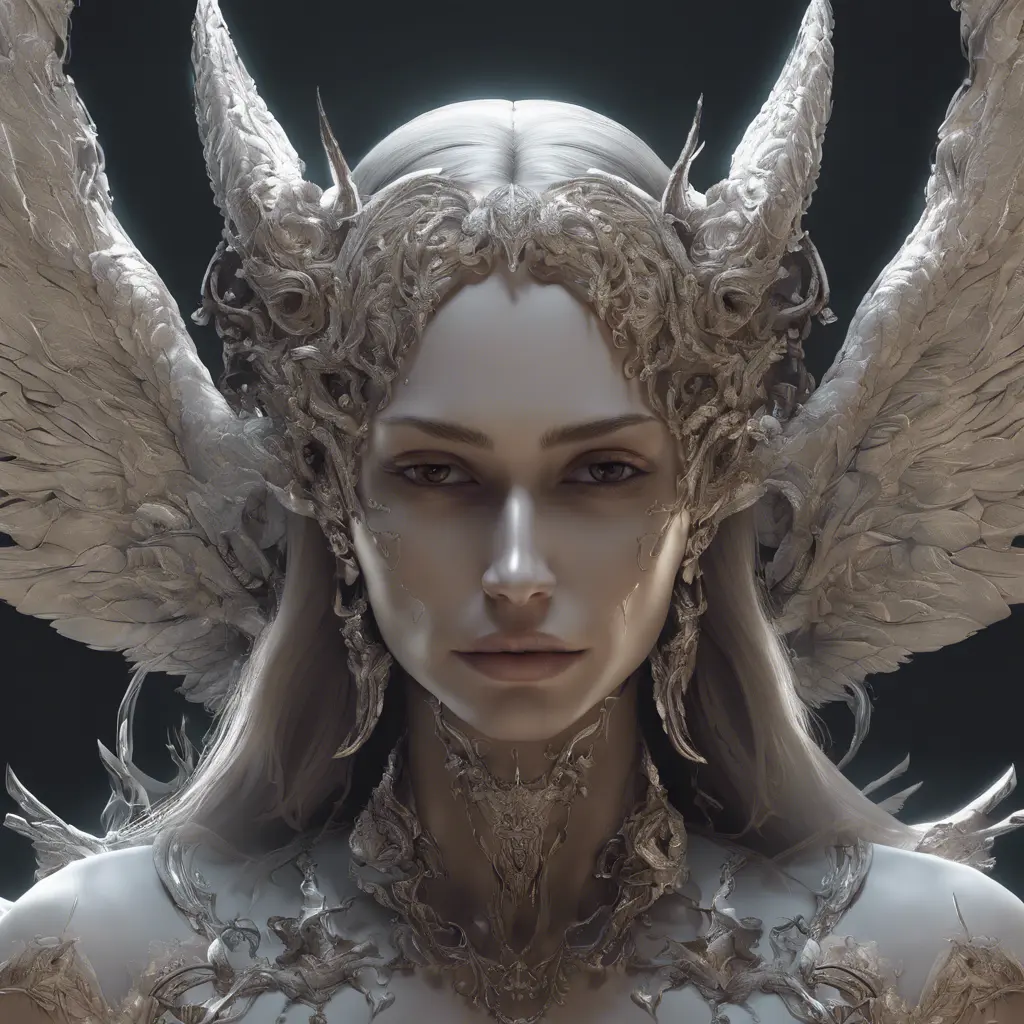 An angel and a demon, 8k, Highly Detailed, Intricate Details, Trending on Artstation, Symmetrical Face, Digital Illustration, Sharp Focus, Octane Render, Concept Art by Greg Rutkowski