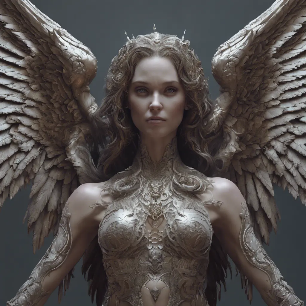 An angel and a demon, 8k, Highly Detailed, Intricate Details, Trending on Artstation, Symmetrical Face, Digital Illustration, Sharp Focus, Octane Render, Concept Art by Greg Rutkowski