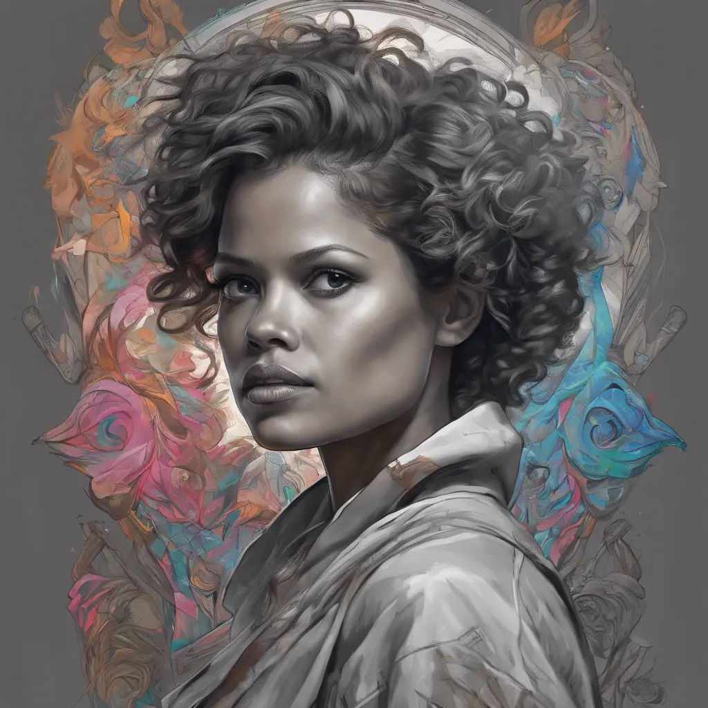 Gugu Mbatha-Raw, colorful painting on grey scale face, powerful, magic, thunders, dramatic lighting, intricate tattoos, wild, highly detailed, digital painting, artstation, concept art, smooth, sharp focus, illustration, art by artgerm and greg rutkowski and alphonse mucha, footage, 4k, Hyper Detailed