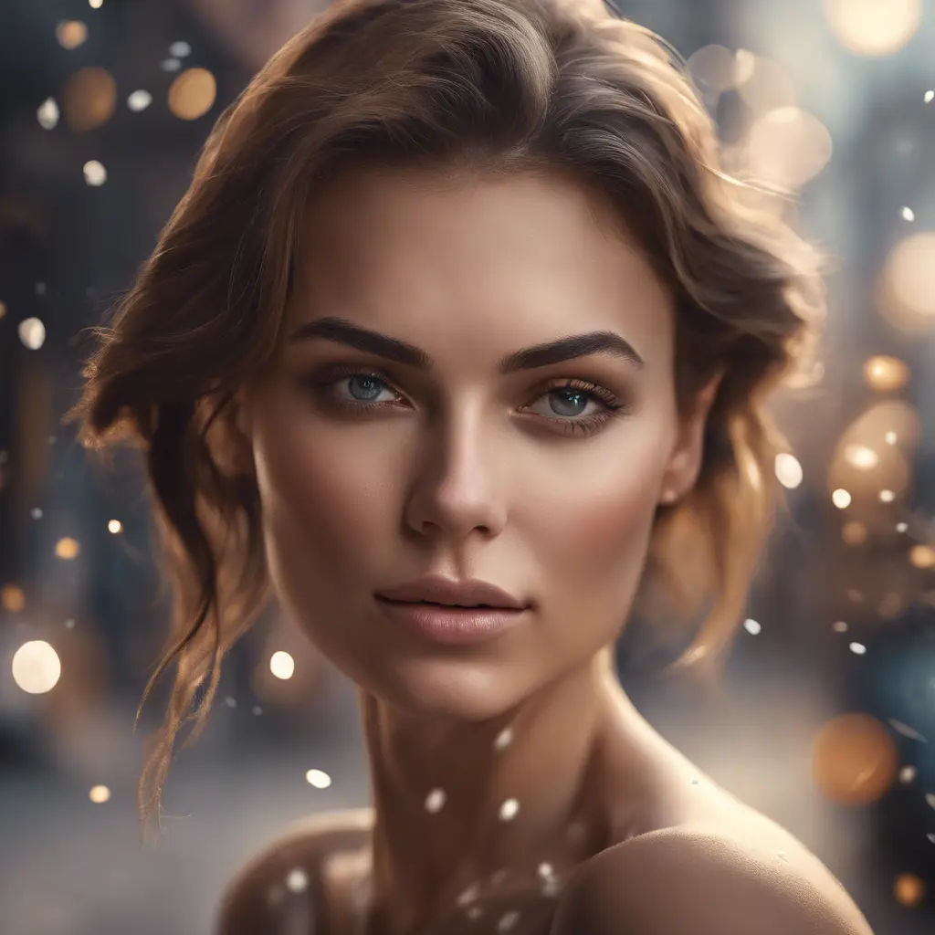 Photo of a gorgeous female in the style of stefan kostic, 8k, High Definition, Intricate, Ultra Detailed, Half Body, Bokeh effect, Realistic, Sharp Focus, Elegant