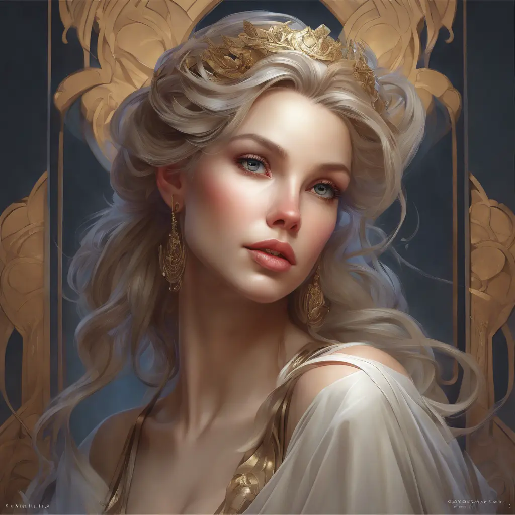 Alluring matte portrait of the beautiful Seraphine, 8k, Highly Detailed, Intricate, Realistic, Sharp Focus, Volumetric Lighting, Fantasy, Elegant by Stanley Artgerm Lau, Alphonse Mucha, WLOP, Stefan Kostic