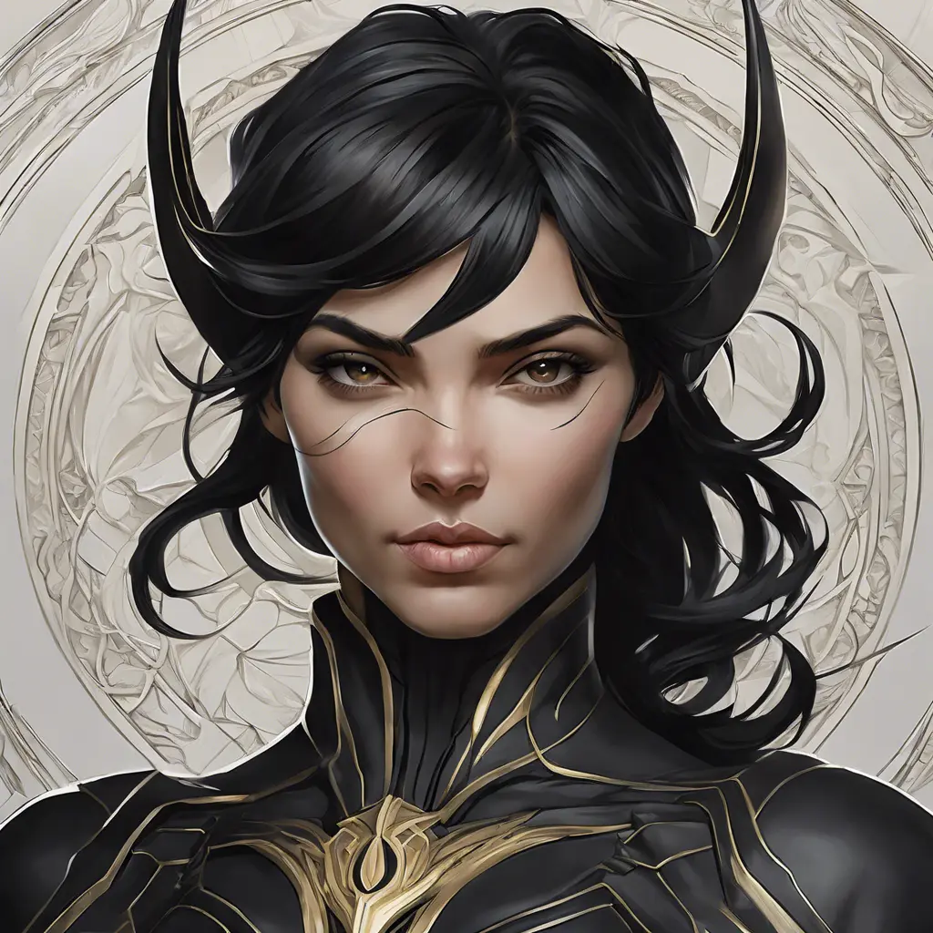 Matte portrait of the beautiful Cassandra Cain in black, 8k, Highly Detailed, Intricate, Realistic, Sharp Focus, Volumetric Lighting, Fantasy, Elegant by Stanley Artgerm Lau, Alphonse Mucha, WLOP, Stefan Kostic