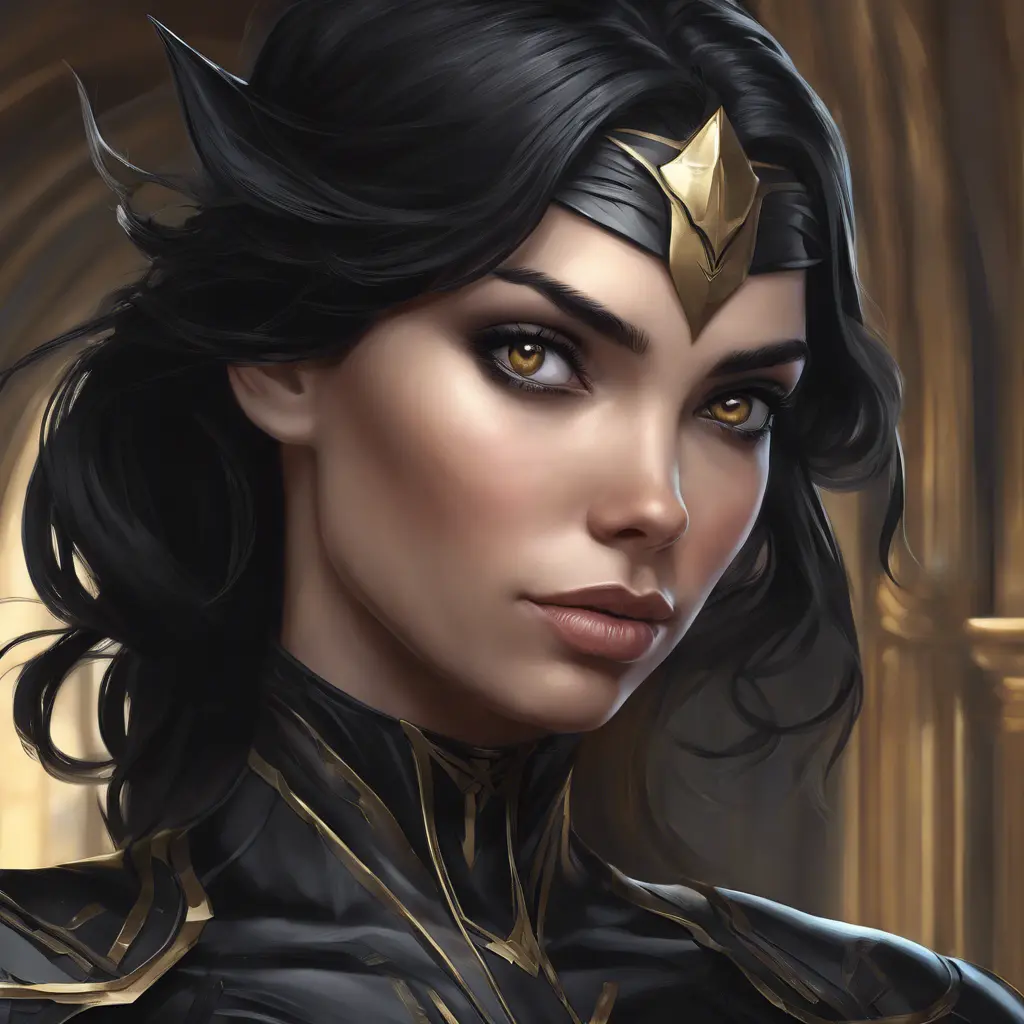 Matte portrait of the beautiful Cassandra Cain in black, 8k, Highly Detailed, Intricate, Realistic, Sharp Focus, Volumetric Lighting, Fantasy, Elegant by Stanley Artgerm Lau, Alphonse Mucha, WLOP, Stefan Kostic