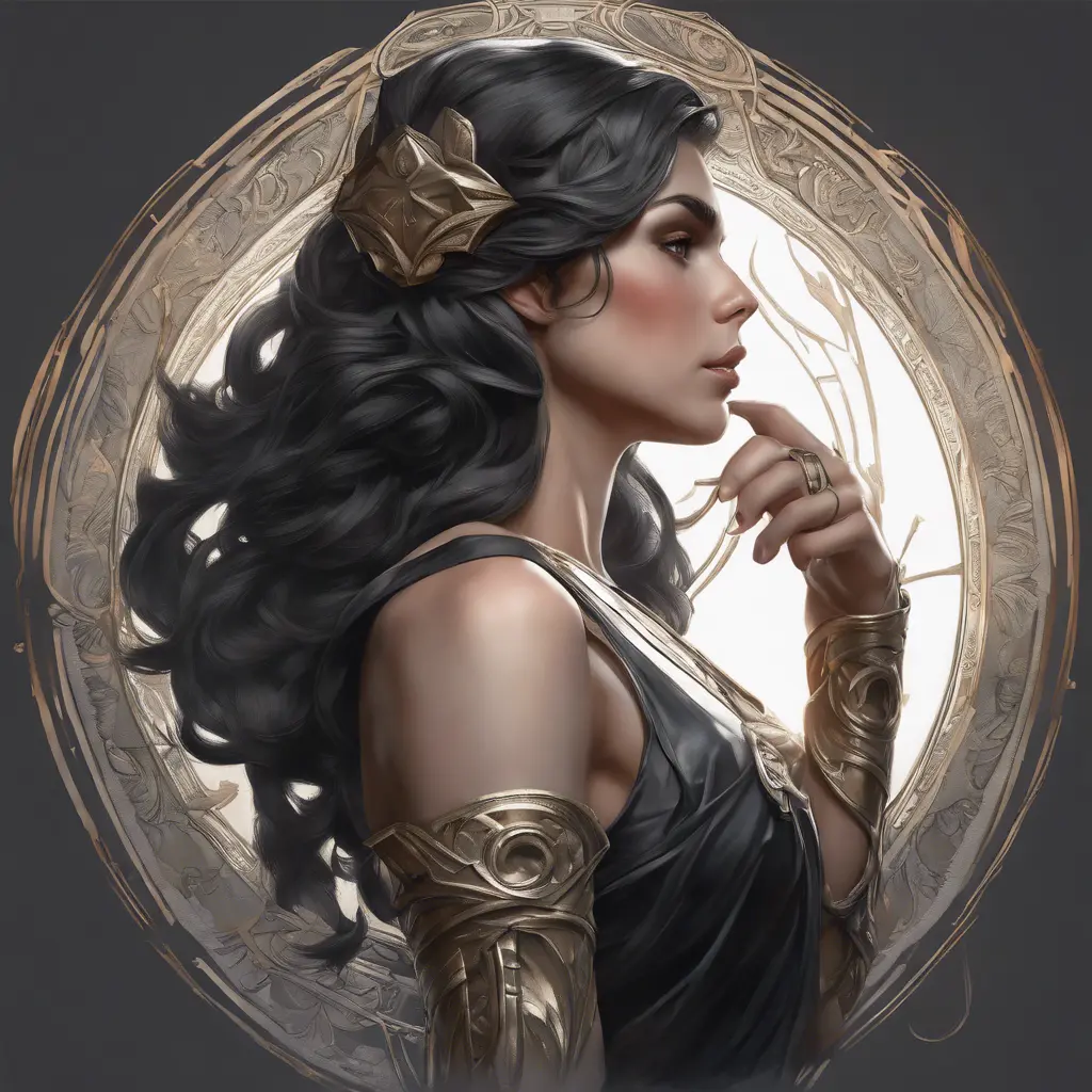 Alluring matte portrait of the beautiful Kassandra in black, 8k, Highly Detailed, Intricate, Realistic, Sharp Focus, Volumetric Lighting, Fantasy, Elegant by Stanley Artgerm Lau, Alphonse Mucha, WLOP, Stefan Kostic