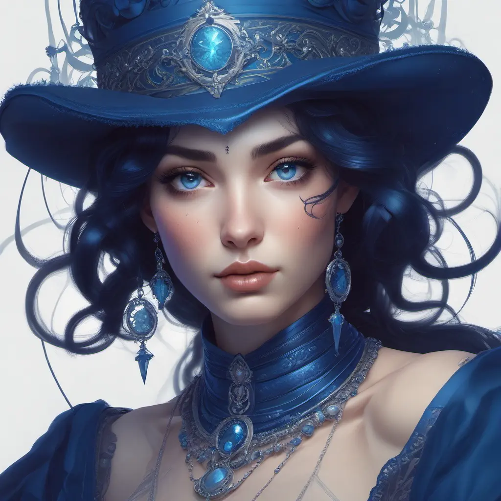 Alluring matte portrait of the beautiful Vex in dark blue, 8k, Highly Detailed, Intricate, Realistic, Sharp Focus, Volumetric Lighting, Fantasy, Elegant by Stanley Artgerm Lau, Alphonse Mucha, WLOP, Stefan Kostic