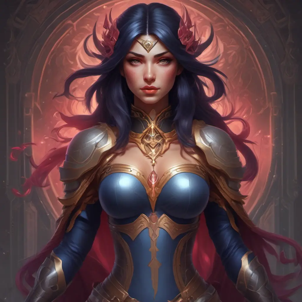 Matte portrait of Irelia from League of Legends with tattoos, 8k, Highly Detailed, Powerful, Alluring, Artstation, Magical, Digital Painting, Photo Realistic, Sharp Focus, Volumetric Lighting, Concept Art by Stanley Artgerm Lau, Alphonse Mucha, Greg Rutkowski