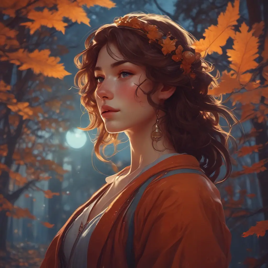 Portrait of a fall we felled in the moonlight, Highly Detailed, Intricate, Cinematic Lighting, Unreal Engine, Radiant, Fantasy by Ferdinand Knab, Ilya Kuvshinov, Alphonse Mucha, RHADS, Greg Rutkowski, Makoto Shinkai, Lois van Baarle