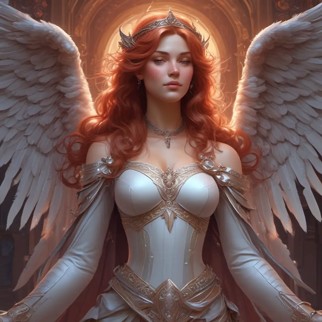 Alluring matte portrait of a beautiful Katarina with wings, 8k, Highly Detailed, Intricate, Half Body, Realistic, Sharp Focus, Volumetric Lighting, Fantasy, Elegant by Stanley Artgerm Lau, Alphonse Mucha, WLOP