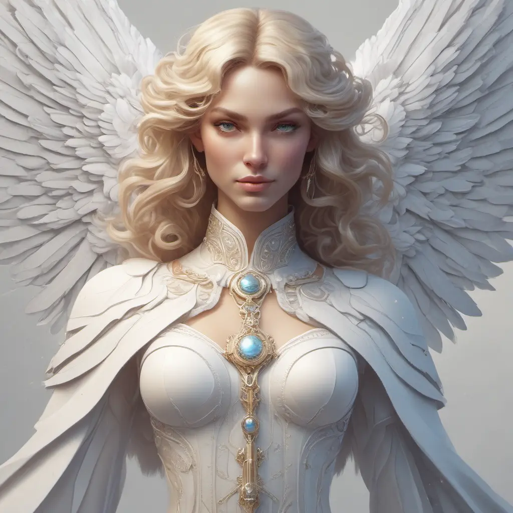 Alluring matte portrait of the beautiful Kayle in white, 8k, Highly Detailed, Intricate, Realistic, Sharp Focus, Volumetric Lighting, Fantasy, Elegant by Stanley Artgerm Lau, Alphonse Mucha, WLOP, Stefan Kostic