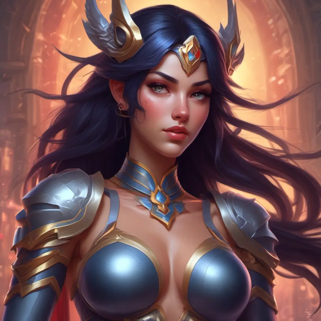 Matte portrait of Irelia from League of Legends with tattoos, 8k, Highly Detailed, Powerful, Alluring, Artstation, Magical, Digital Painting, Photo Realistic, Sharp Focus, Volumetric Lighting, Concept Art by Stanley Artgerm Lau, Alphonse Mucha, Greg Rutkowski