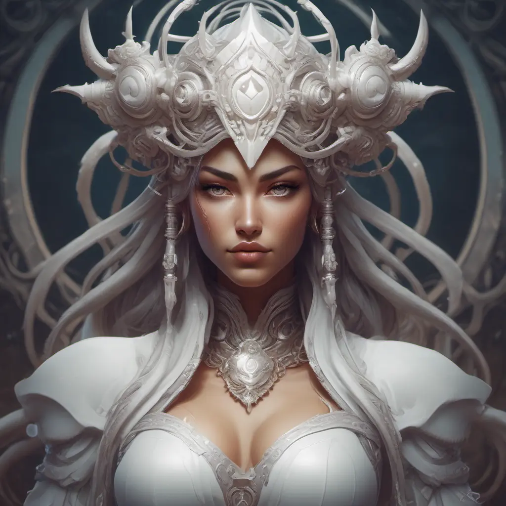 Alluring matte portrait of the beautiful Akali in white, 8k, Highly Detailed, Intricate, Realistic, Sharp Focus, Volumetric Lighting, Fantasy, Elegant by Stanley Artgerm Lau, Alphonse Mucha, WLOP, Stefan Kostic