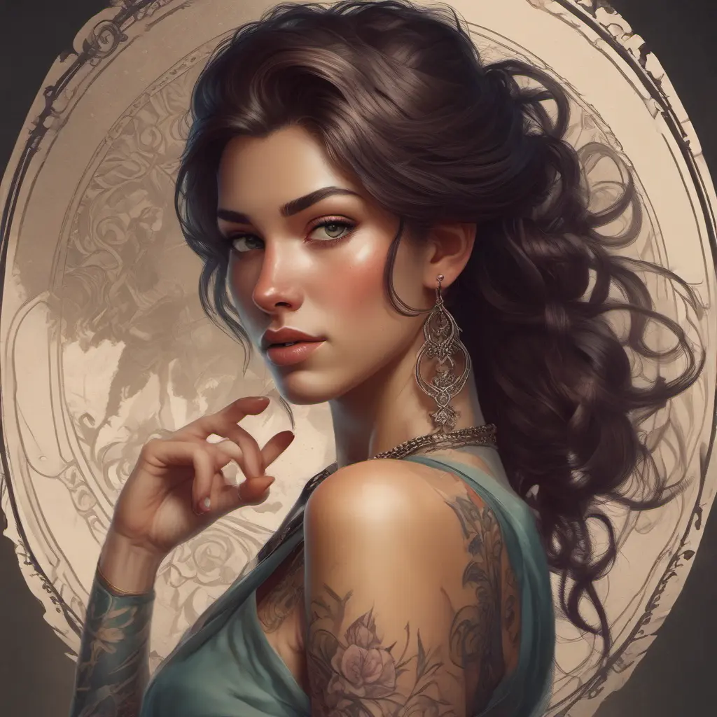 Matte portrait of Zoe Saldaña with tattoos, 8k, Highly Detailed, Powerful, Alluring, Artstation, Magical, Digital Painting, Photo Realistic, Sharp Focus, Volumetric Lighting, Concept Art by Stanley Artgerm Lau, Alphonse Mucha, Greg Rutkowski