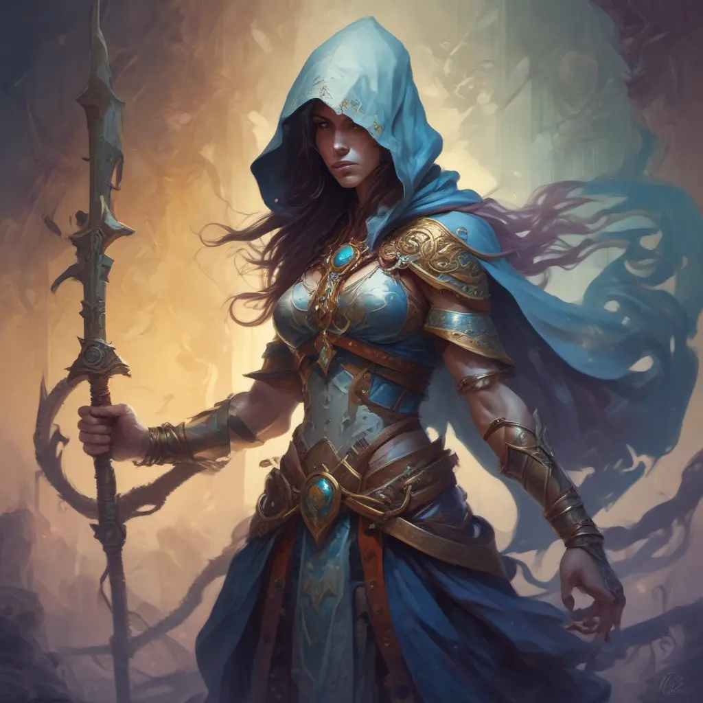 Kassandra white hooded assassin, Highly Detailed, Vibrant Colors, Ink Art, Fantasy, Dark by Peter Mohrbacher