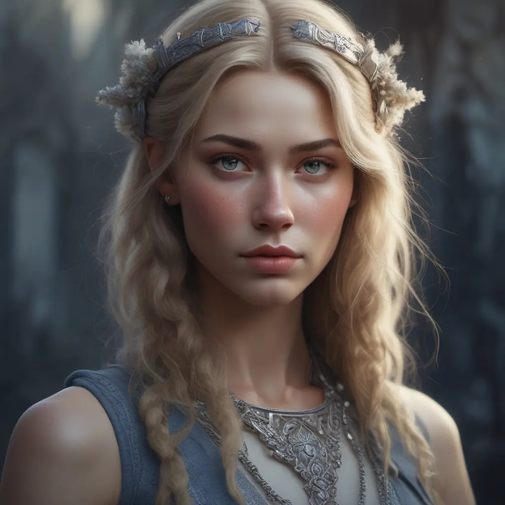 Alluring highly detailed matte portrait of a beautiful nordic girl in the style of Stefan Kostic, 8k, High Definition, Highly Detailed, Intricate, Half Body, Realistic, Sharp Focus, Fantasy, Elegant