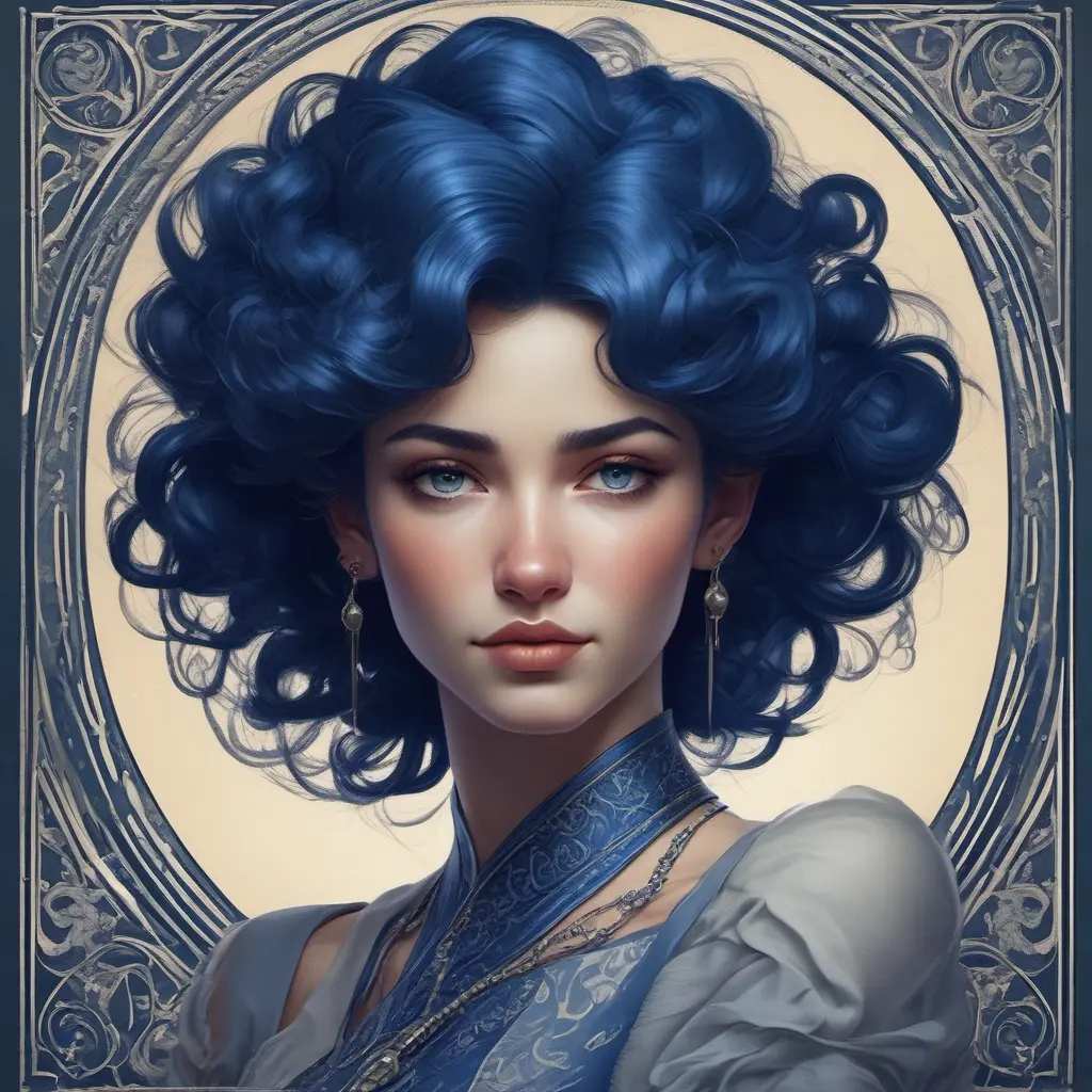 Alluring matte portrait of the beautiful Vex in dark blue, 8k, Highly Detailed, Intricate, Realistic, Sharp Focus, Volumetric Lighting, Fantasy, Elegant by Stanley Artgerm Lau, Alphonse Mucha, WLOP, Stefan Kostic