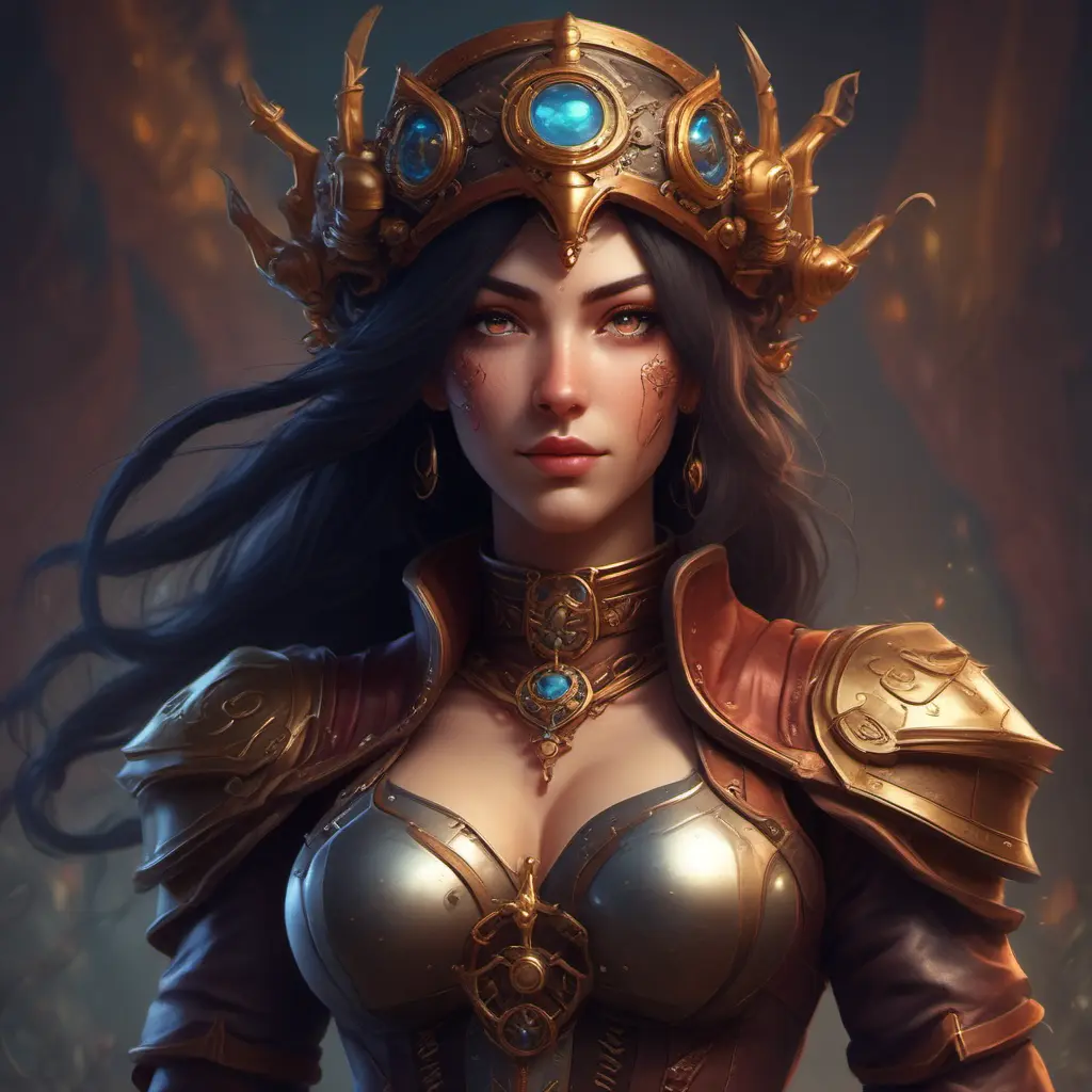 Steampunk portrait of Irelia from League of Legends, Highly Detailed, Intricate, Artstation, Beautiful, Digital Painting, Sharp Focus, Concept Art, Elegant