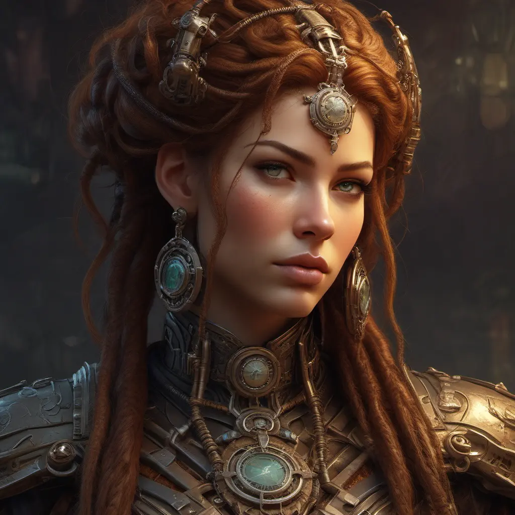 Steampunk portrait of Sarah Kerrigan, Highly Detailed, Intricate, Artstation, Beautiful, Digital Painting, Sharp Focus, Concept Art, Elegant