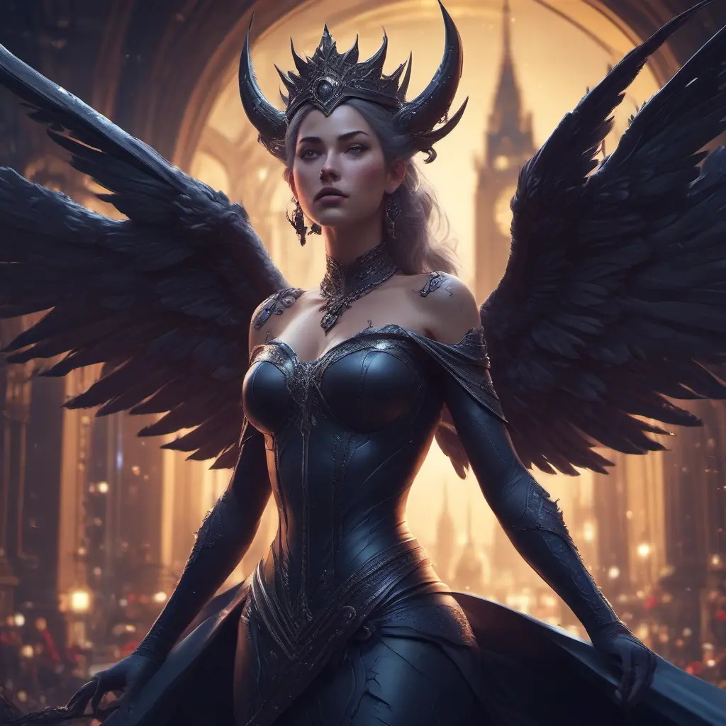 Queen of the night, 8k, Hyper Detailed, Trending on Artstation, Matte Painting, Sharp Focus, Volumetric Lighting, Concept Art by Stanley Artgerm Lau