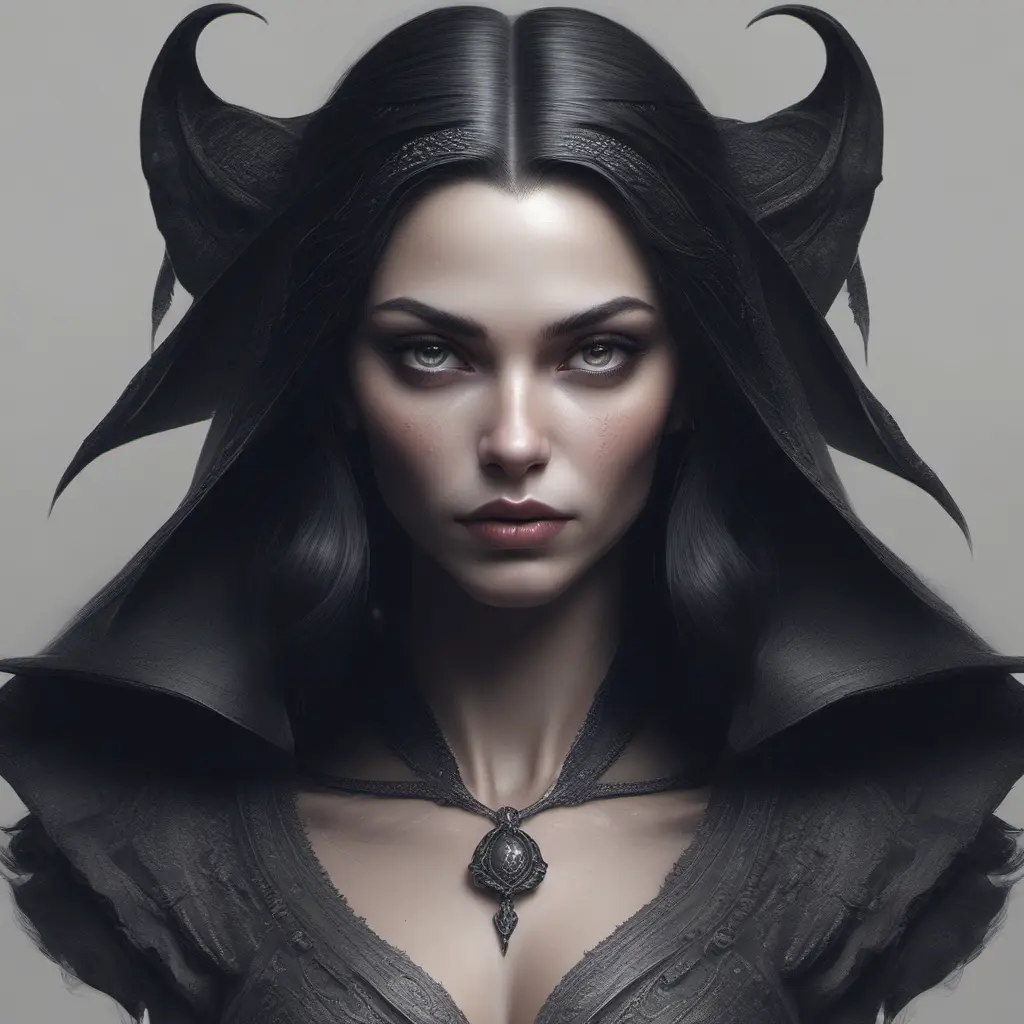 Alluring highly detailed matte portrait of a beautiful caped vampire in the style of Stefan Kostic, 8k, High Definition, Highly Detailed, Intricate, Half Body, Realistic, Sharp Focus, Fantasy, Elegant