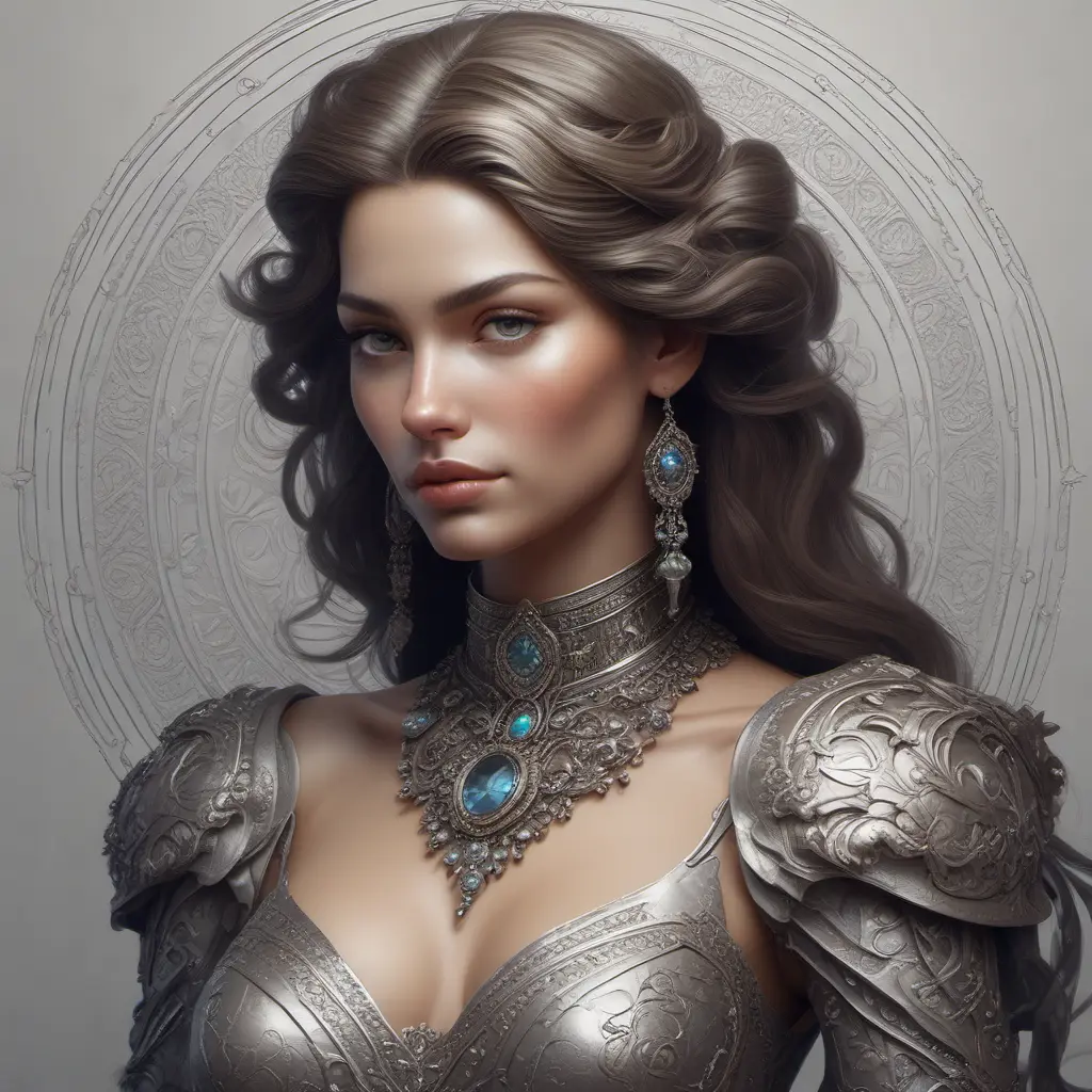 Alluring matte portrait of a beautiful Sophia Esperanza in the style of Stefan Kostic, 8k, Highly Detailed, Intricate, Half Body, Realistic, Sharp Focus, Volumetric Lighting, Fantasy, Elegant by Stanley Artgerm Lau, Greg Rutkowski