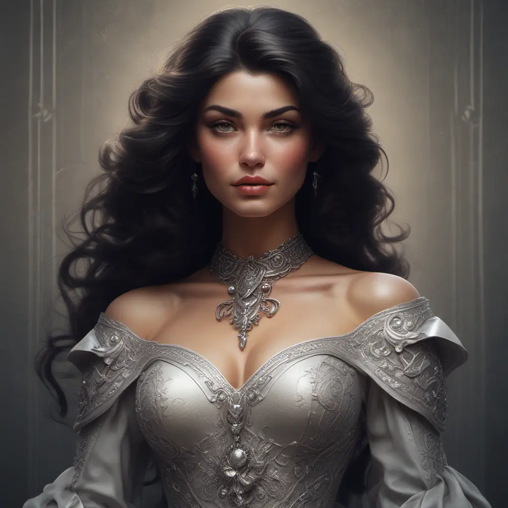 Alluring matte portrait of a beautiful Sophia Esperanza in the style of Stefan Kostic, 8k, Highly Detailed, Intricate, Half Body, Realistic, Sharp Focus, Volumetric Lighting, Fantasy, Elegant by Stanley Artgerm Lau, Greg Rutkowski