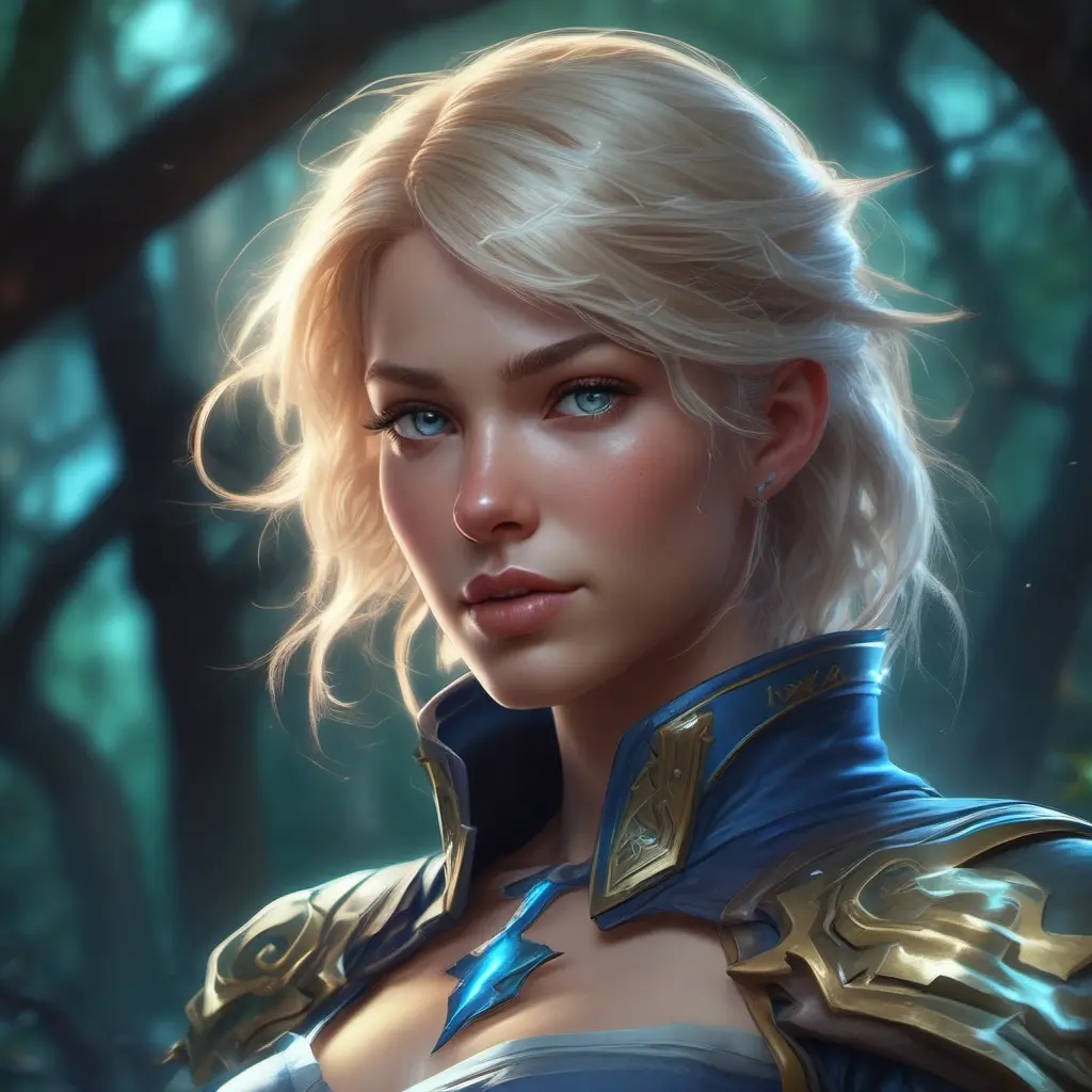 Closeup of a beautiful lightning mage in a magical forest, 4k, Highly Detailed, Masterpiece, Pretty Face, Digital Illustration, Cinematic Lighting, Realistic, Sharp Focus, Centered, Beautifully Lit, Bioluminescent by Stanley Artgerm Lau