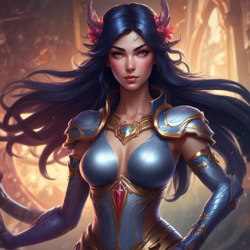 Matte portrait of Irelia from League of Legends with tattoos, 8k, Highly Detailed, Powerful, Alluring, Artstation, Magical, Digital Painting, Photo Realistic, Sharp Focus, Volumetric Lighting, Concept Art by Stanley Artgerm Lau, Alphonse Mucha, Greg Rutkowski