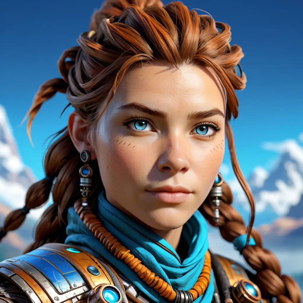 Steampunk portrait of Aloy from Horizon Zero Dawn, Highly Detailed, Intricate, Artstation, Beautiful, Digital Painting, Sharp Focus, Concept Art, Elegant