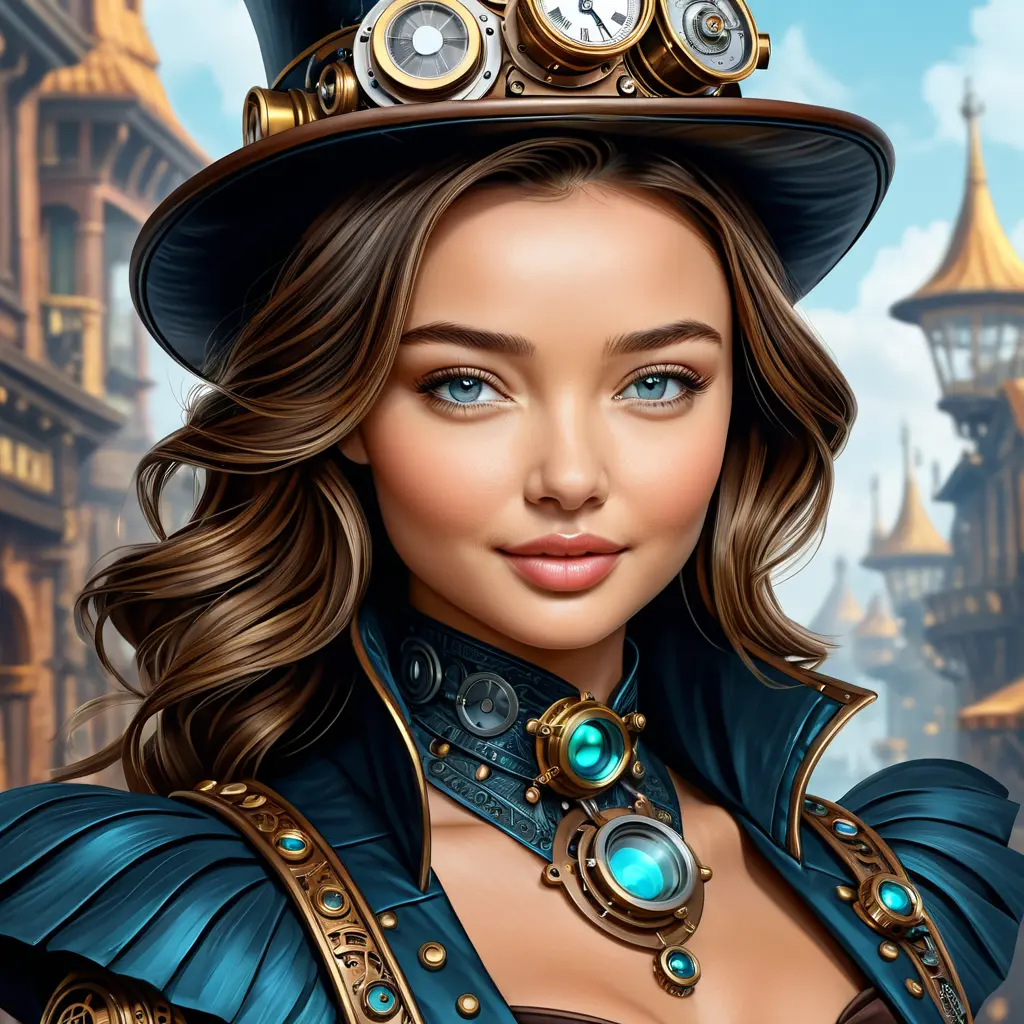 Steampunk portrait of Miranda Kerr, Highly Detailed, Intricate, Artstation, Beautiful, Digital Painting, Sharp Focus, Concept Art, Elegant