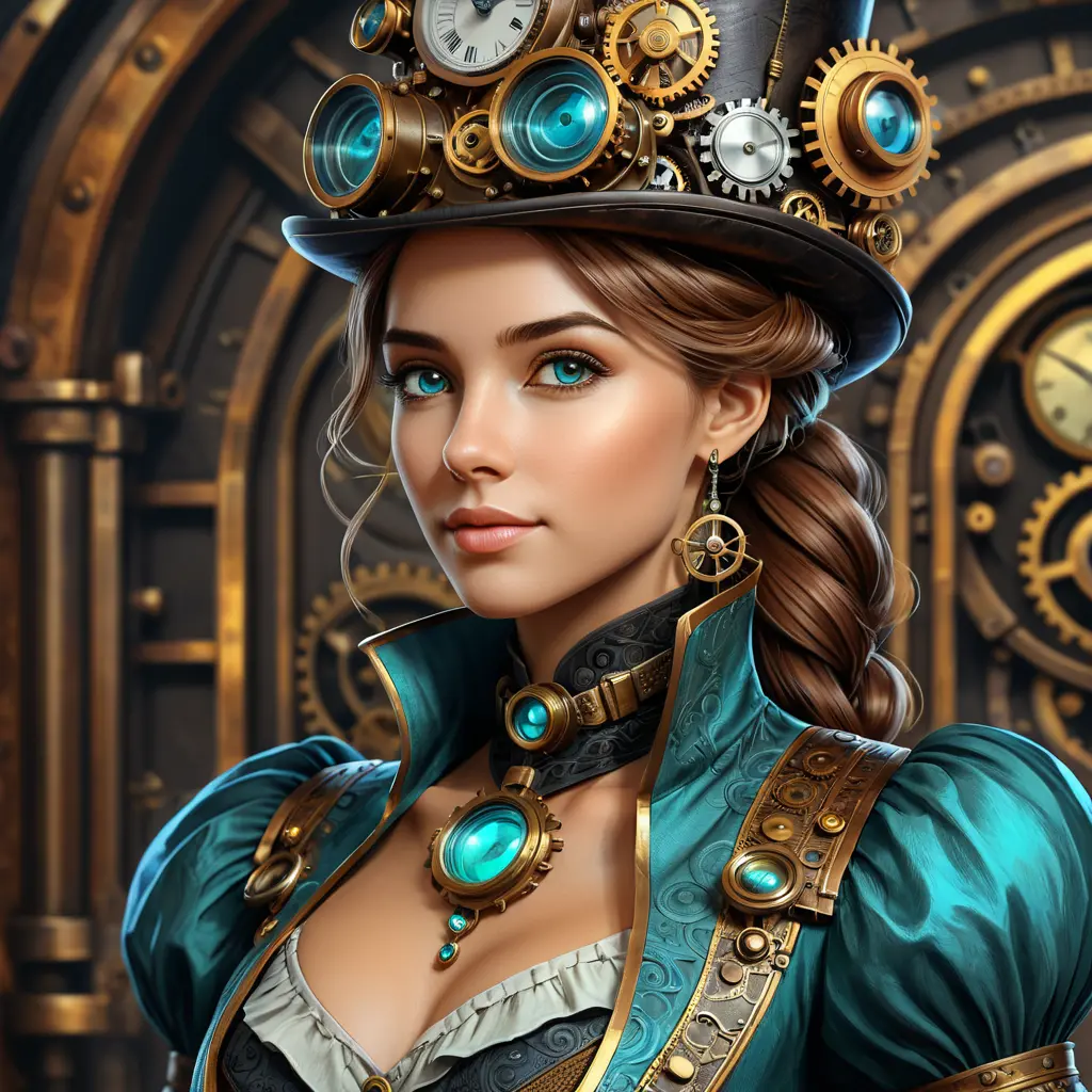 Steampunk portrait of Zoe Saldaña, Highly Detailed, Intricate, Artstation, Beautiful, Digital Painting, Sharp Focus, Concept Art, Elegant