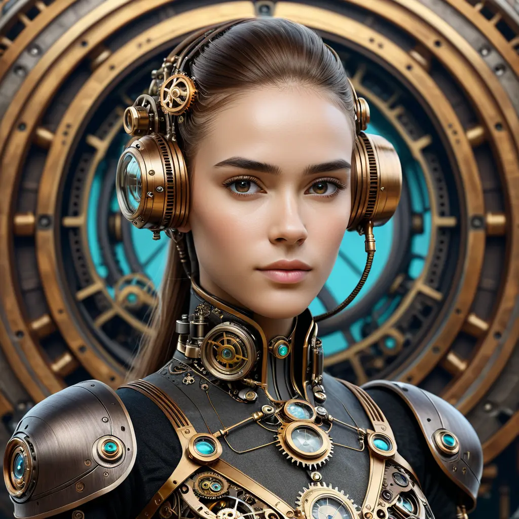 Steampunk portrait of Ex Machina, Highly Detailed, Intricate, Artstation, Beautiful, Digital Painting, Sharp Focus, Concept Art, Elegant