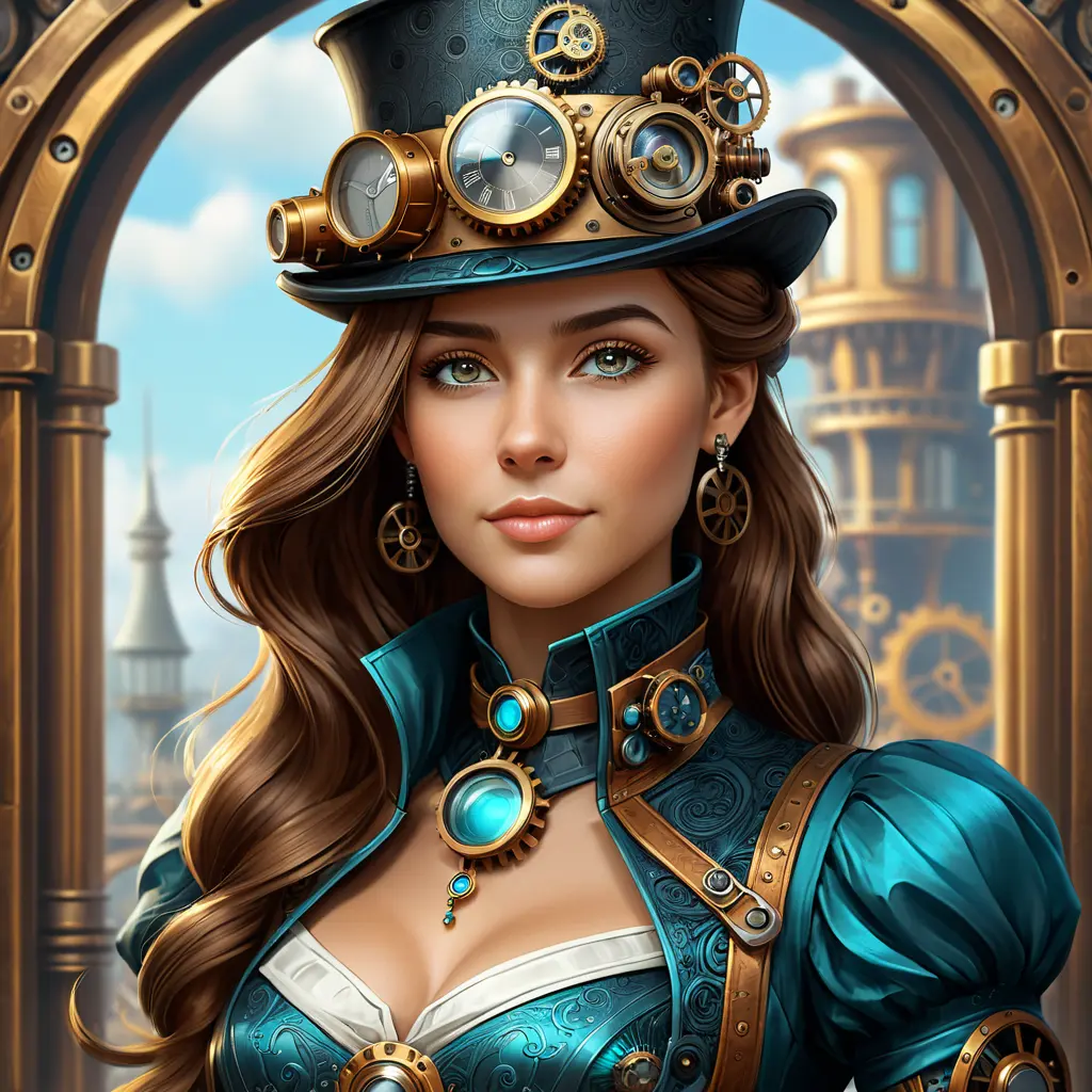 Steampunk portrait of Zoe Saldaña, Highly Detailed, Intricate, Artstation, Beautiful, Digital Painting, Sharp Focus, Concept Art, Elegant