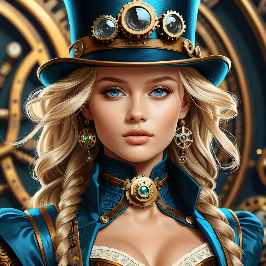 Steampunk portrait of Zara Larsson, Highly Detailed, Intricate, Artstation, Beautiful, Digital Painting, Sharp Focus, Concept Art, Elegant