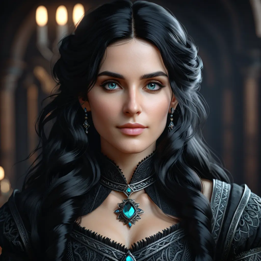 Alluring highly detailed matte portrait of a beautiful Yennefer in the style of Stefan Kostic, 8k, High Definition, Highly Detailed, Intricate, Half Body, Realistic, Sharp Focus, Fantasy, Elegant