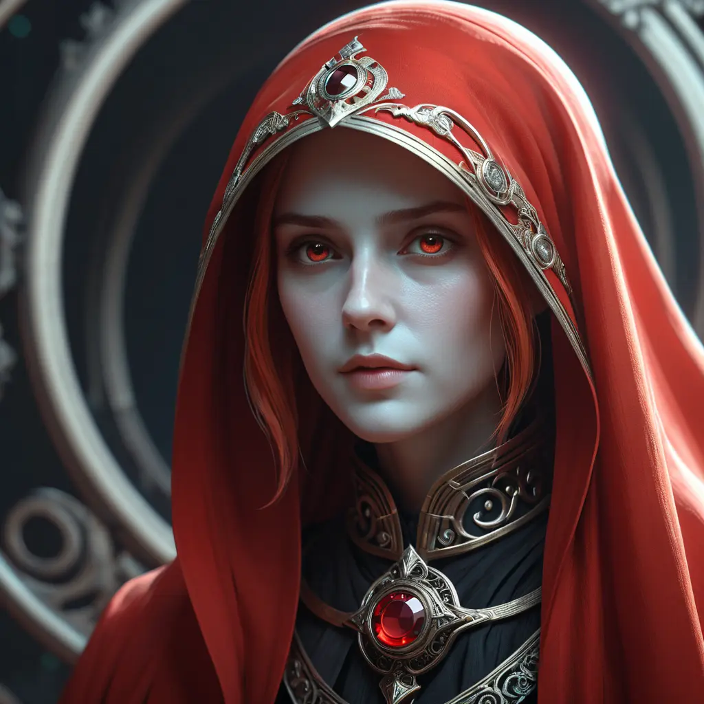 close up red ghost, 4k, Highly Detailed, Hyper Detailed, Powerful, Artstation, Vintage Illustration, Digital Painting, Elden Ring, Sharp Focus, Smooth, Concept Art by WLOP