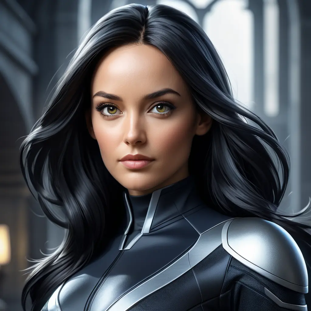 Alluring matte portrait of a beautiful Laura Kinney from Xmen in the style of Stefan Kostic, 8k, Highly Detailed, Intricate, Half Body, Realistic, Sharp Focus, Volumetric Lighting, Fantasy, Elegant by Stanley Artgerm Lau, Greg Rutkowski