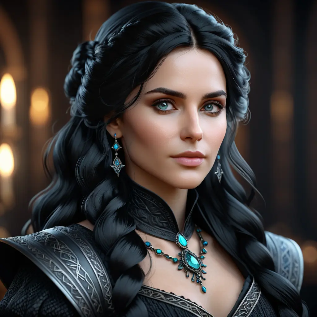 Alluring highly detailed matte portrait of a beautiful Yennefer in the style of Stefan Kostic, 8k, High Definition, Highly Detailed, Intricate, Half Body, Realistic, Sharp Focus, Fantasy, Elegant