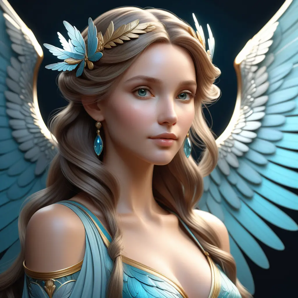 Alluring matte portrait of a beautiful Seraphine with wings, 8k, Highly Detailed, Intricate, Half Body, Realistic, Sharp Focus, Volumetric Lighting, Fantasy, Elegant by Stanley Artgerm Lau, Alphonse Mucha, WLOP