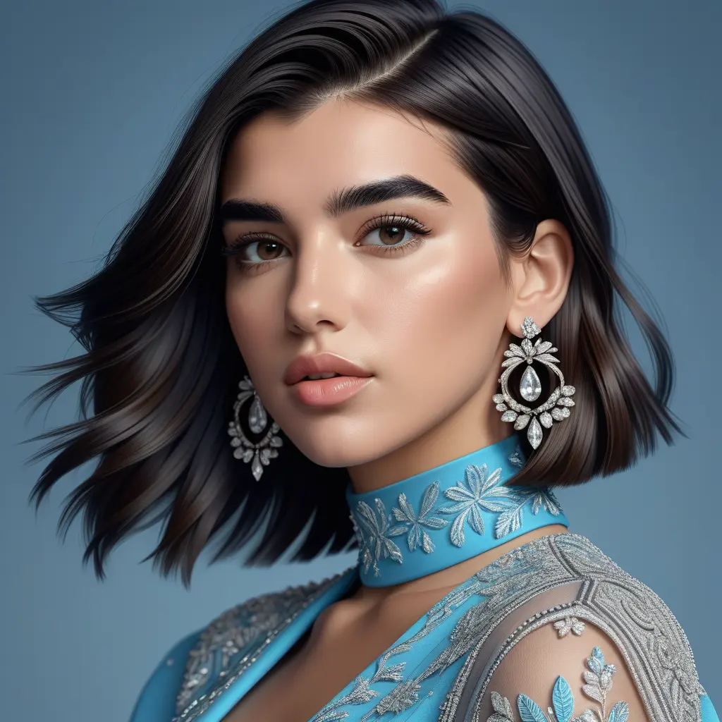 Alluring matte portrait of a beautiful Dua Lipa, 8k, Highly Detailed, Intricate, Half Body, Realistic, Sharp Focus, Volumetric Lighting, Fantasy, Elegant by Stanley Artgerm Lau