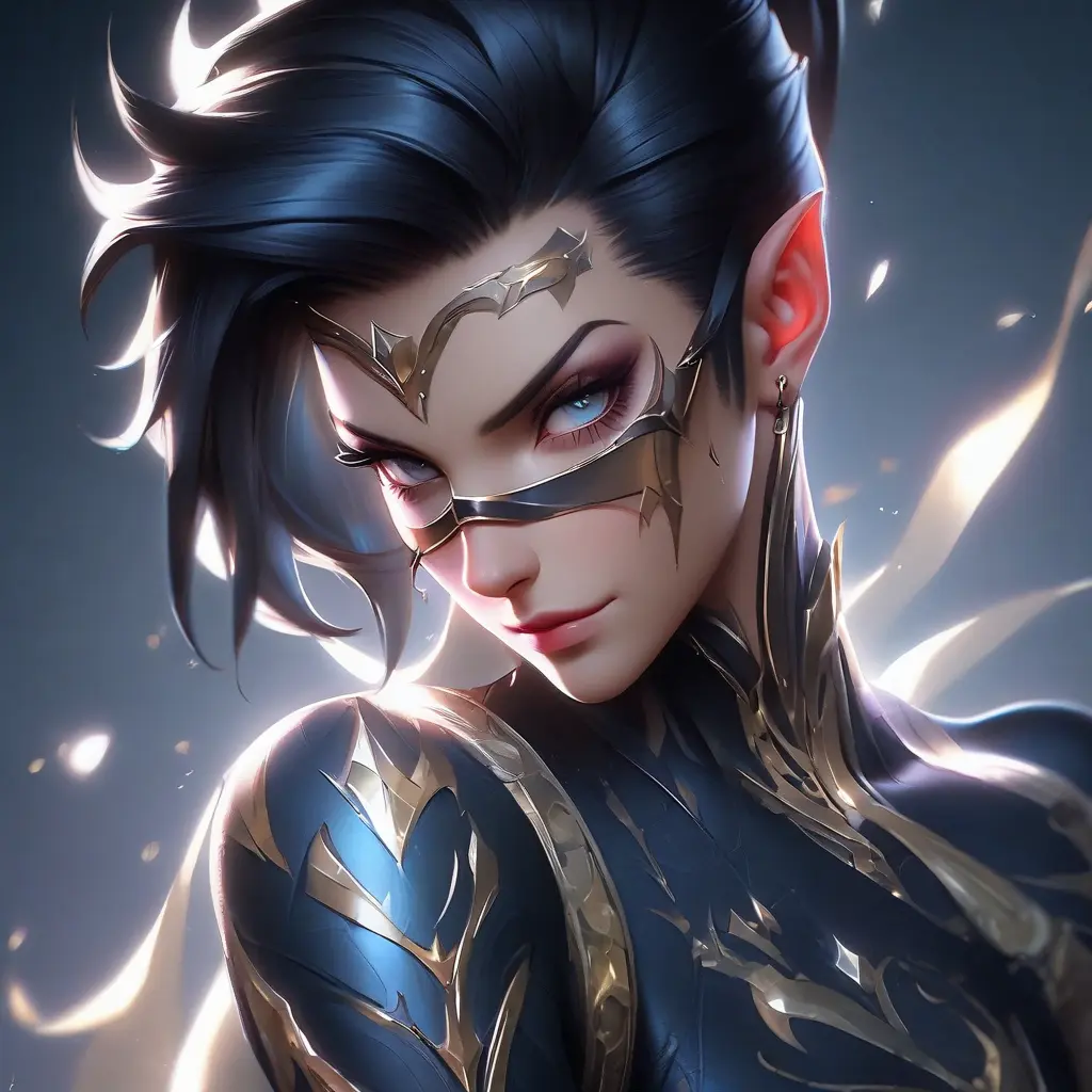 Alluring matte portrait of a beautiful Vayne from League of Legends with tattoos, 8k, Highly Detailed, Intricate, Half Body, Realistic, Sharp Focus, Volumetric Lighting, Fantasy, Elegant by Stanley Artgerm Lau, WLOP, Stefan Kostic