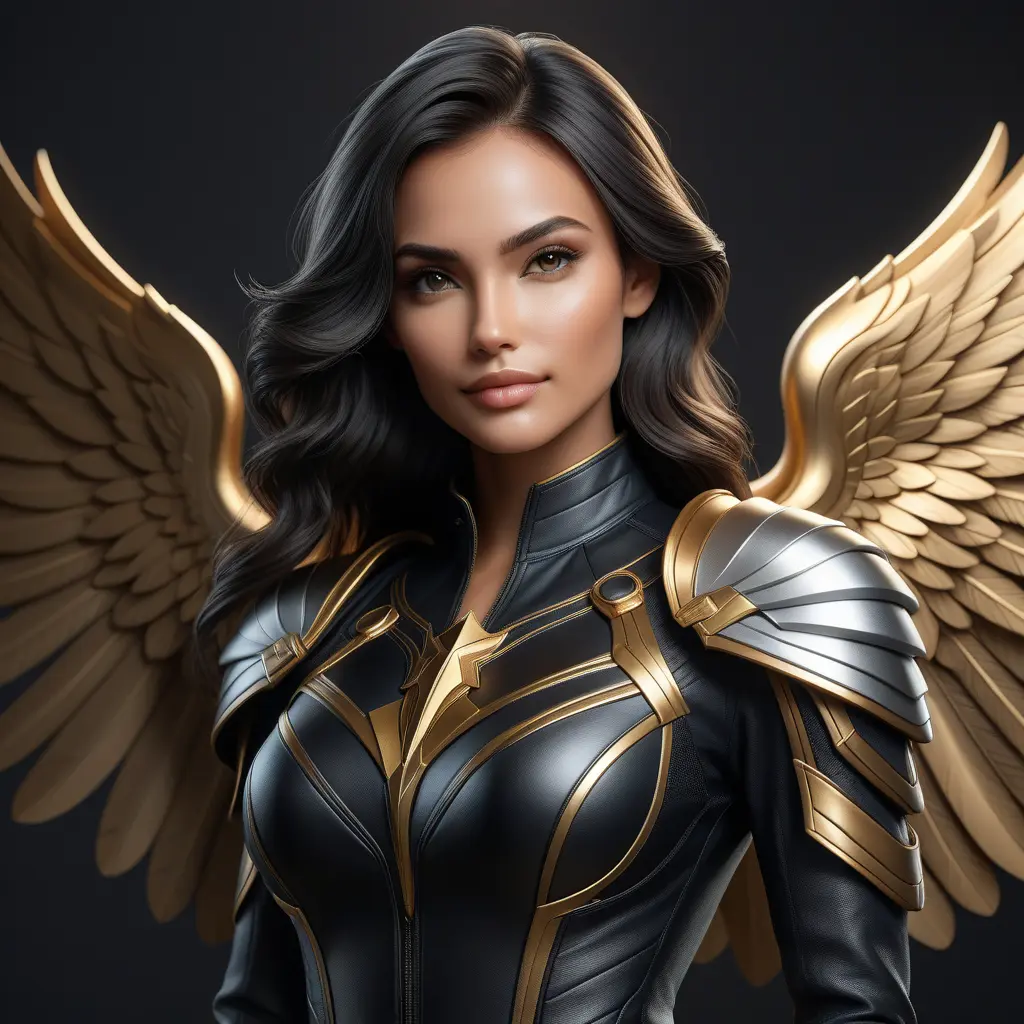 Alluring matte half body portrait of a beautiful Kayle wearing tight black leather, 8k, Highly Detailed, Intricate, Realistic, Sharp Focus, Volumetric Lighting, Fantasy, Elegant by Stanley Artgerm Lau, WLOP