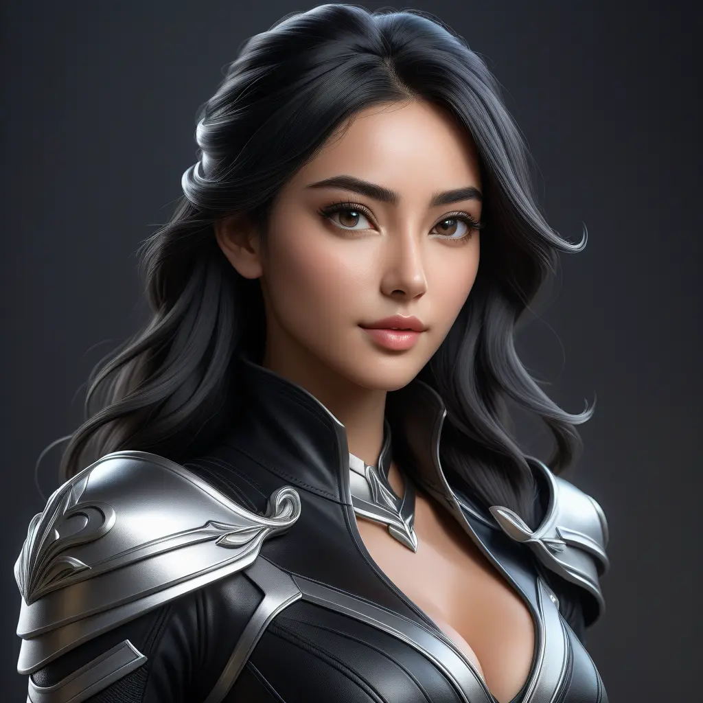 Alluring matte half body portrait of a beautiful Irelia wearing tight black leather, 8k, Highly Detailed, Intricate, Realistic, Sharp Focus, Volumetric Lighting, Fantasy, Elegant by Stanley Artgerm Lau, WLOP