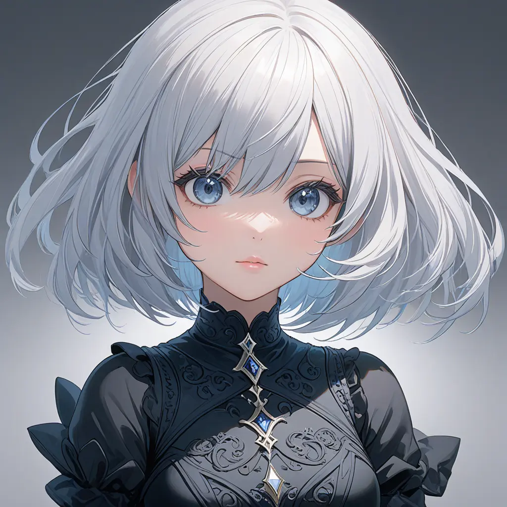 Anime portrait of 2B, Highly Detailed, Intricate, Artstation, Beautiful, Digital Painting, Sharp Focus, Concept Art, Elegant by Stanley Artgerm Lau