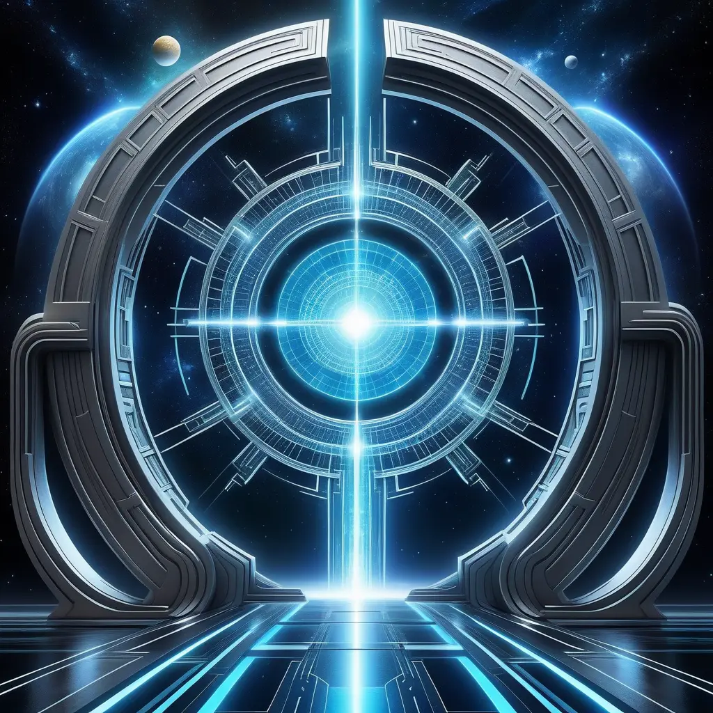 Gateway portal cosmic mystic etheral alchemy flow, Futuristic, Sci-Fi