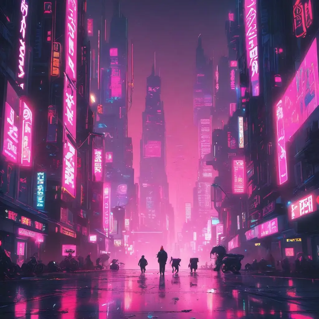 Cyberpunk city, Highly Detailed, Intricate Artwork, Minimalism, Photo Realistic, Fantasy by Alena Aenami