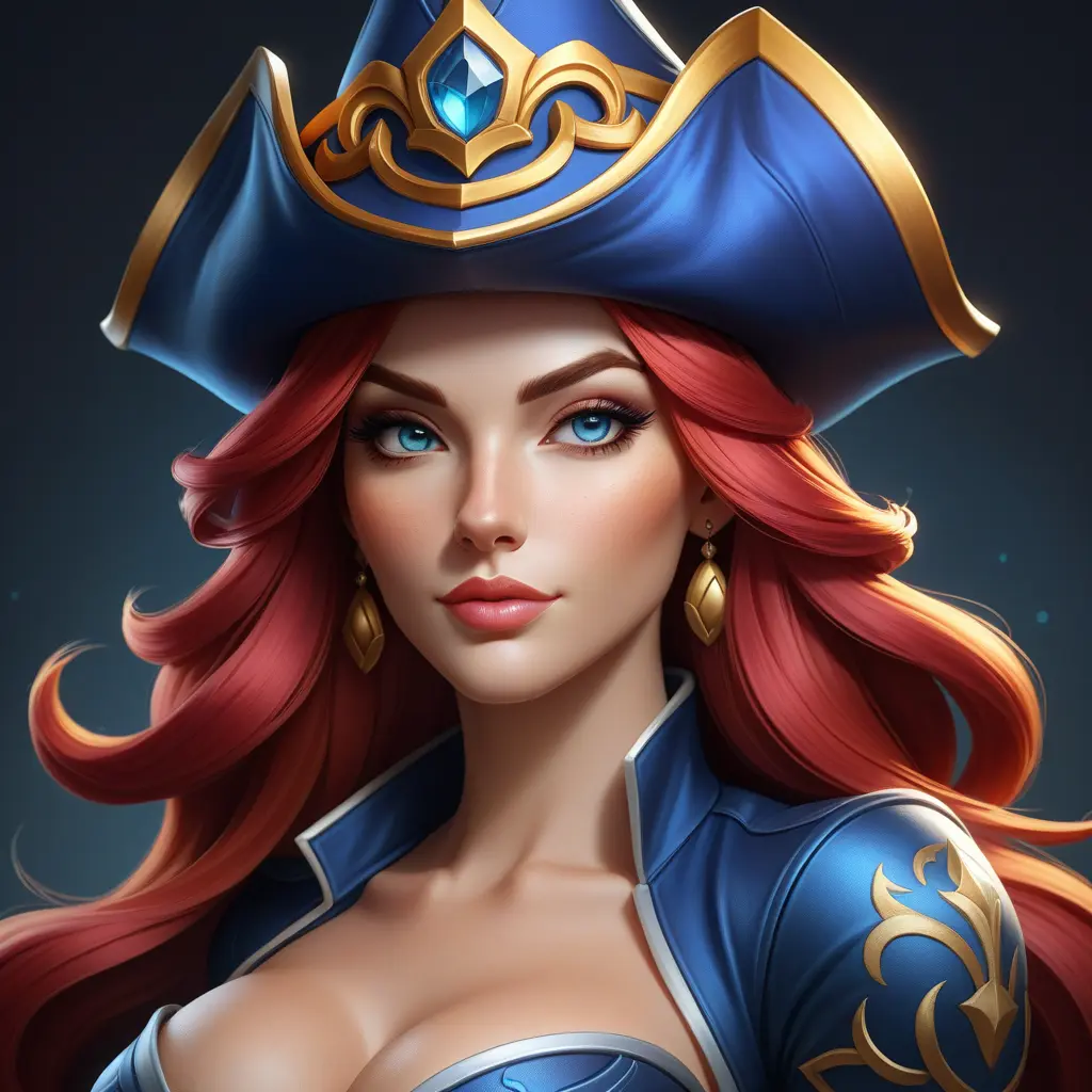 Matte portrait of Miss Fortune from League of Legends with tattoos, 8k, Highly Detailed, Alluring, Artstation, Magical, Digital Painting, Volumetric Lighting, Concept Art by Stanley Artgerm Lau, Greg Rutkowski