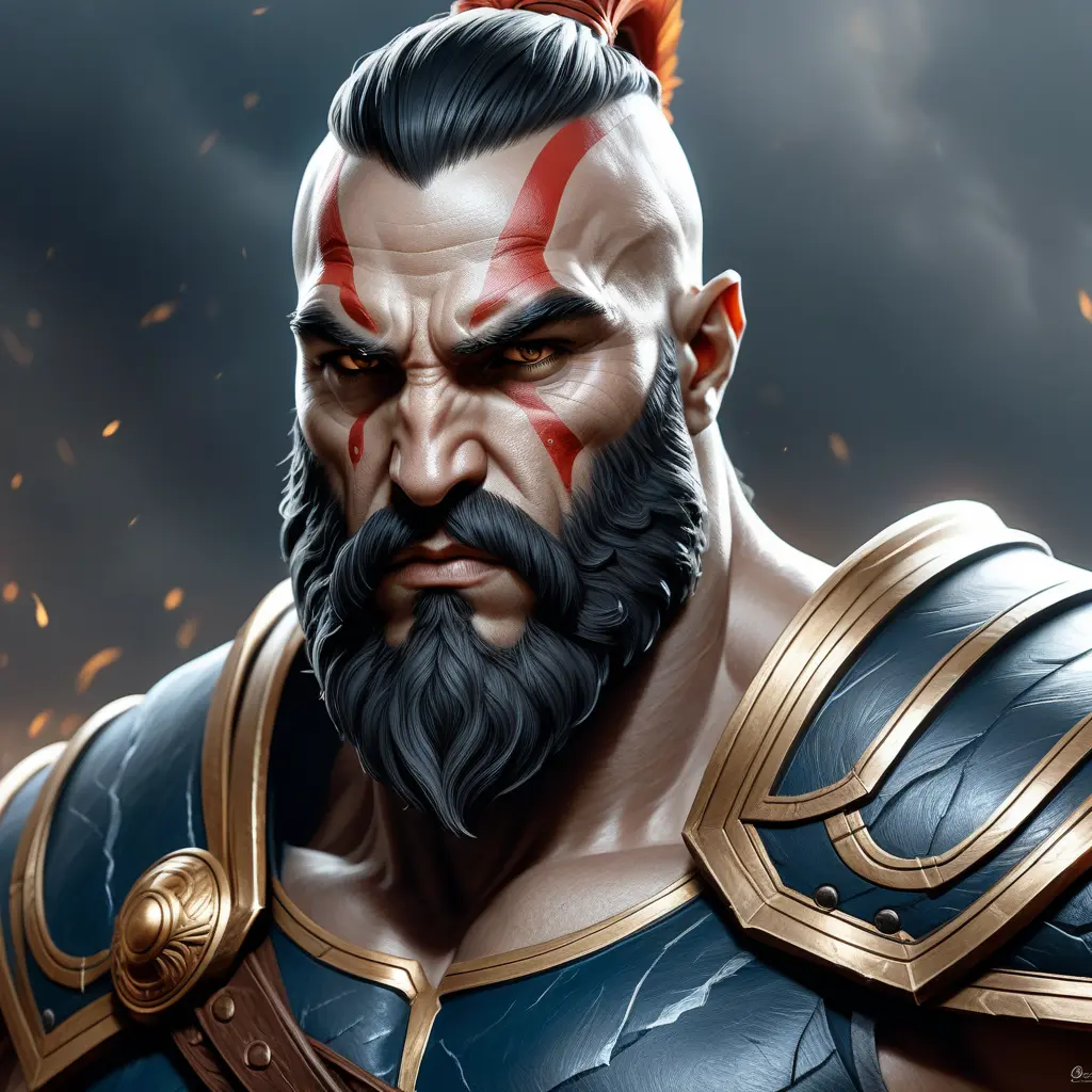 Matte portrait of a fierce Ares, god of war, 4k, Highly Detailed, Hyper Detailed, Powerful, Artstation, Vintage Illustration, Digital Painting, Sharp Focus, Smooth, Concept Art by Stanley Artgerm Lau, Greg Rutkowski