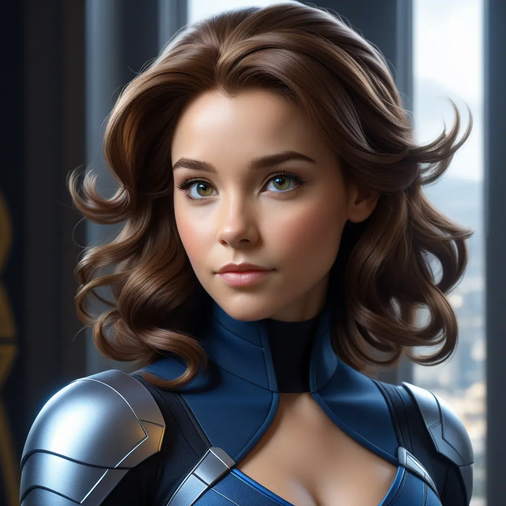 Alluring matte portrait of a beautiful Kitty Pryde from Xmen in the style of Stefan Kostic, 8k, Highly Detailed, Intricate, Half Body, Realistic, Sharp Focus, Volumetric Lighting, Fantasy, Elegant by Stanley Artgerm Lau, Greg Rutkowski