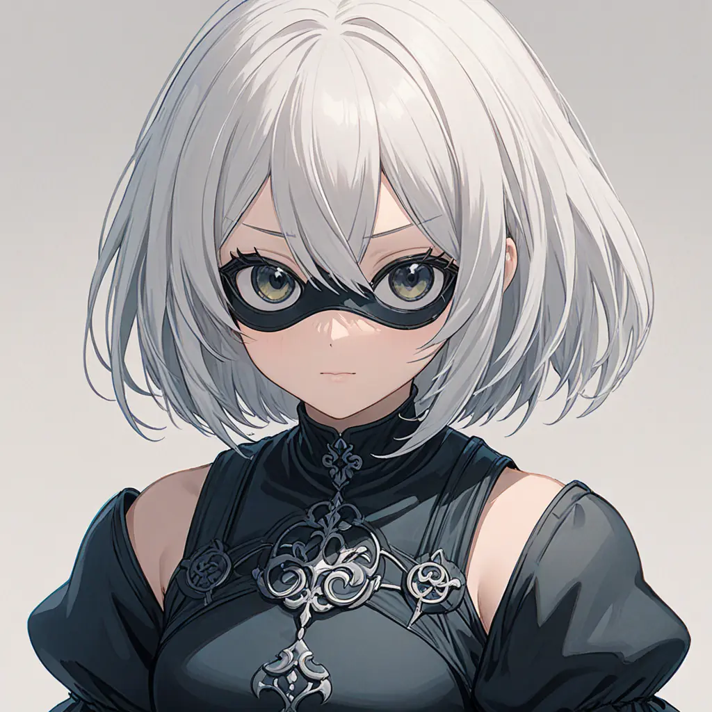 Anime portrait of 2B from Nier Automata, Artstation by Studio Ghibli