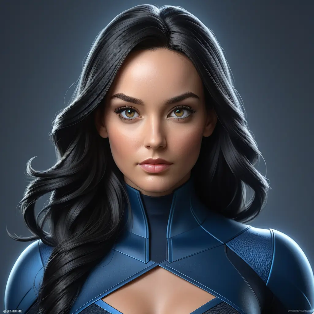 Alluring matte portrait of a beautiful Laura Kinney from Xmen in the style of Stefan Kostic, 8k, Highly Detailed, Intricate, Half Body, Realistic, Sharp Focus, Volumetric Lighting, Fantasy, Elegant by Stanley Artgerm Lau, Greg Rutkowski